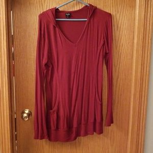 Lightweight Nursing hoodie burgundy